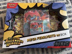 Pokemon TCG - Mega Evolution - Ascended Heroes - Mega Feraligatr EX Box - New - Image 1