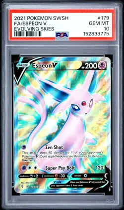 PSA 10 ESPEON V 179/203 FULL ART EVOLVING SKIES POKEMON 😍 - Image 1