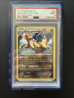 Dragonite 51/108 Roaring Skies Reverse Holo Pokemon Low Pop PSA 9 Mint FREE SHIP - Image 1