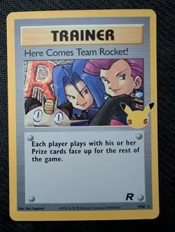 Here Comes Team Rocket! 15/82 Holo Celebrations: Classic Collection Pokemon NM - Image 1