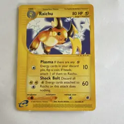 Pokemon Raichu 061/165 Expedition Base Set Regular Rare Stage 1 80HP 2002 - Image 1