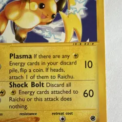 Pokemon Raichu 061/165 Expedition Base Set Regular Rare Stage 1 80HP 2002 - Image 5