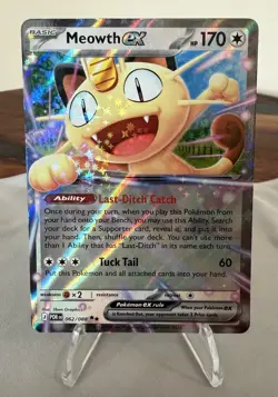 Meowth ex 062/088 Double Rare Perfect Order Pokemon Holo Near Mint - Image 1
