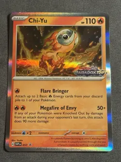 Chi-Yu SVP 057 STAFF STAMP Pokemon TCG Pre Release Promo Paradox Rift NM - Image 1