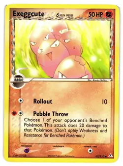 Pokemon TCG Exeggcute Delta Species 65/110 Holon Phantoms Common MP - Image 1
