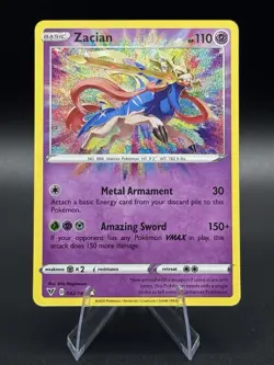 Pokemon TCG Zacian 082/185 Swsh04: Vivid Voltage Holo Amazing Rare MINT/NM - Image 1