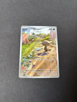 Pokemon TCG Paldean Wooper Illustration Rare Full Art Holo 102/193 English - Image 1