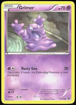 Next Destinies Grimer 52/99 Common Pokemon MP - Image 1