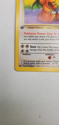 Pokemon Dragonite Fossil 19/62 Non-Holo 1st Edition Rare Near Mint - Image 4