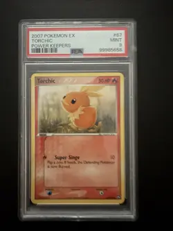 Nintendo Pokemon TCG PSA 9 2007 Power Keepers Torchic 67/108 Regular 1st - Image 1