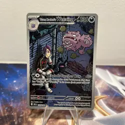Pokemon TCG Team Rocket's Weezing -Destined Rivals- Illustration Rare 199/182 NM - Image 1