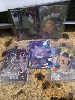 5 piece Eif Baby Pokemon series 2. Mimikyu, Gengar, and Psyduck - Image 1
