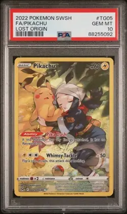 Pikachu TG05/TG30 FA - Pokemon SWSH Lost Origin: Trainer Gallery PSA 10 Gem Mint - Image 1