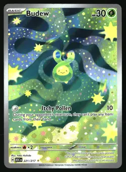 BUDEW 221/217 ILLUSTRATION RARE ASCENDED HEROES POKEMON HOLO NEAR MINT - Image 1