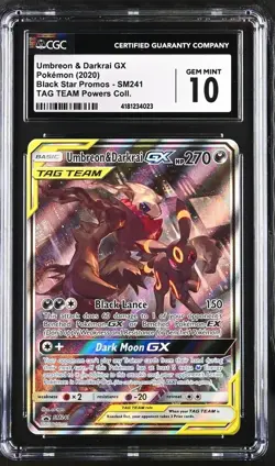 Umbreon & Darkrai GX SM241 - Pokemon TAG TEAM Powers Coll. CGC 10 Gem Mint - Image 1