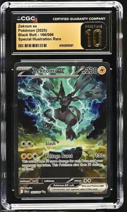 Zekrom ex 166/086 SIR - Pokemon Black Bolt CGC 10 Pristine - Image 1