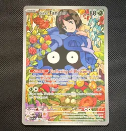 Pokemon Erika's Tangela Illustration Rare Holo 218/217 SV 151 English HP 80 - Image 1