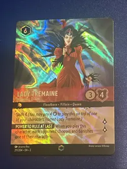 Disney Lorcana Lady Tremaine Enchanted 211/204 Rise of the Floodborn Cold Foil - Image 1