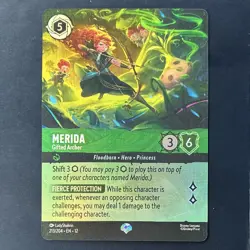 Disney Lorcana Merida - Gifted Archer 213/204 English Emerald Brave - Image 1