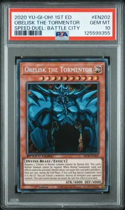 2020 YU-GI-OH! SPEED DUEL: BATTLE CITY BOX 1ST ED OBELISK THE TORMENTOR PSA 10 - Image 1