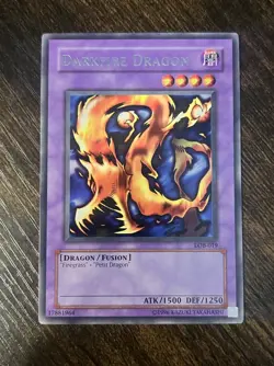 Yu-Gi-Oh! TCG Darkfire Dragon Legend of Blue Eyes White Dragon LOB-019 Rare - Image 1