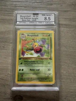 Pokemon TCG Weepinbell Jungle 1st Edition Uncommon Card 48/64 Near Mint - Image 1