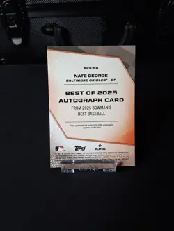 2025 Bowman's Best - Best of 2025 Autographs Nate George #B25-NG Refractor (AU, - Image 2