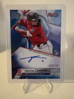 2025 Bowman's Best Kristian Campbell Auto Blue /150 Boston Red Sox RC - Image 1
