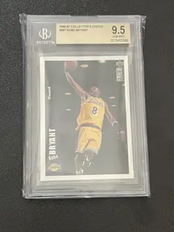 1996-97 Upper Deck Collector's Choice #267 Kobe Bryant Lakers RC Rookie BGS 9.5 - Image 1