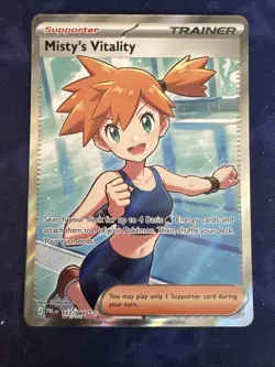 Misty's Vitality Full Art Holo 111/084 PItch Black NM English *IN HAND* - Image 1