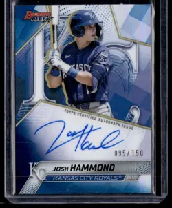 JOSH HAMMOND 2025 BOWMAN'S BEST OF 2025 AUTOGRAPHS BLUE REFRACTORS AUTO 095/150 - Image 1
