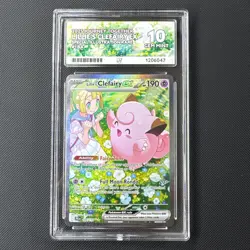 Lillie's Clefairy EX 184/159 Journey Together - Perfect Subs - Ace Gem Mint 10 - Image 1