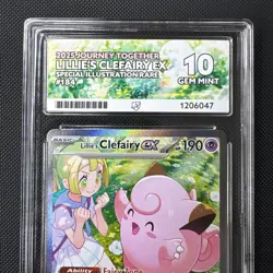 Lillie's Clefairy EX 184/159 Journey Together - Perfect Subs - Ace Gem Mint 10 - Image 2
