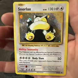 Pokemon TCG Snorlax 🌀SWIRL XY179 Cosmos Holo Promo XY Black Star Promos - LP - Image 1