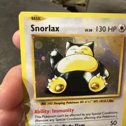 Pokemon TCG Snorlax 🌀SWIRL XY179 Cosmos Holo Promo XY Black Star Promos - LP - Image 3