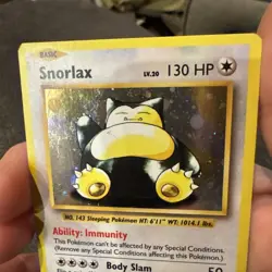Pokemon TCG Snorlax 🌀SWIRL XY179 Cosmos Holo Promo XY Black Star Promos - LP - Image 4