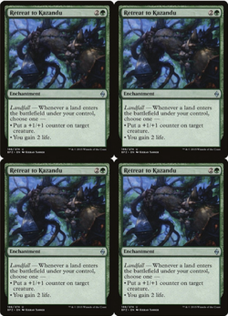 4x Retreat to Kazandu 186/274 Battle for Zendikar MTG Uncommon Playset - Image 1