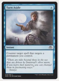 Turn Aside MP Eldritch Moon 2016 MTG Magic Factory Error Misprint Missing Ink! - Image 1