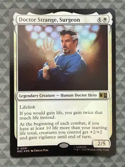 MTG Doctor Strange, Surgeon #0591 Foil Rare Commander: Marvel Super Heroes (MSC) - Image 2