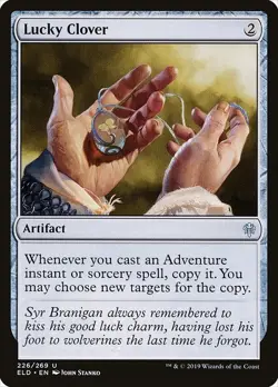 Lucky Clover 2x FOIL ELD MTG Throne of Eldraine Uncommon MINT artifact - Image 1