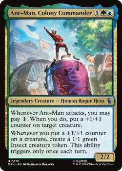 NM Ant-Man, Colony Commander , MTG, Super Heroes, Magic, 201 Super Heroes - Image 1