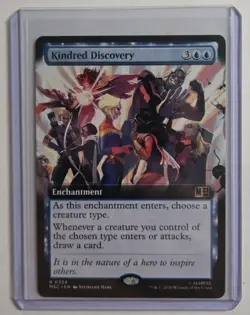 Kindred Discovery Magic The Gathering Marvel Super Heroes Extended Art Reg #0334 - Image 1