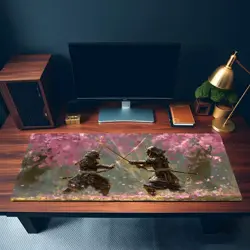Tribal Samurai Themed Playmat - Kawaii Anime Style Gaming Mat for MTG/TCG - Image 3
