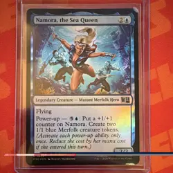 MTG Namora, the Sea Queen 0632 Marvel Super Heroes Uncommon Foil Blue 2/3 - NM/M - Image 1