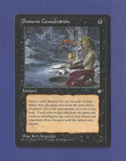1995 Magic the Gathering - Demonic Consultation - Ice Age MTG - Image 1
