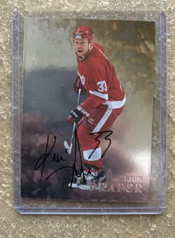 Kris Draper 1998-99 ITG Be A Player Auto #200 Detroit Red Wings - Image 2