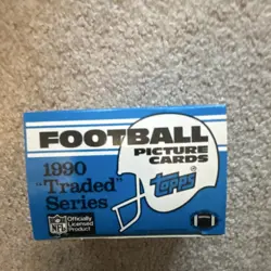 Topps 1990 NFL Football Traded Series Sealed Picture Cards Box #1T-132T - Image 2