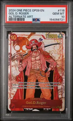 2024 One Piece Op09-Emperors in the New World Gol D. Roger #118 PSA 10 - Image 1
