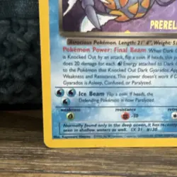 Dark Gyarados Prerelease Holo Wotc Promo 08/82 English 70 HP (2000) - Image 2