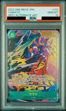 PSA 10 Yamato Alt Art OP01-121 SEC ROMANCE DAWN ONE PIECE Card Japanese 2022 - Image 1